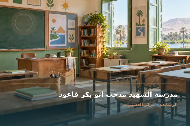 صورة تعبيرية مخصصة عن مدرسة حكومية - مدرسة الشهيد مدحت أبو بكر قاعود