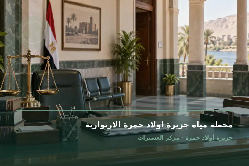 صورة تعبيرية مخصصة عن مرفق مياه - محطة مياه جزيرة أولاد حمزة الارتوازية