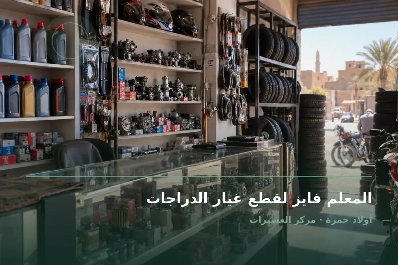 صورة تعبيرية مخصصة عن قطع غيار دراجات نارية - المعلم فايز لقطع غيار الدراجات