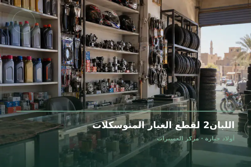 صورة تعبيرية مخصصة عن لبيع قطع غيار تصليح متوسكلات وتروسكلات وتكاتك وتغير زيت - اللبان2 لقطع الغيار المتوسكلات