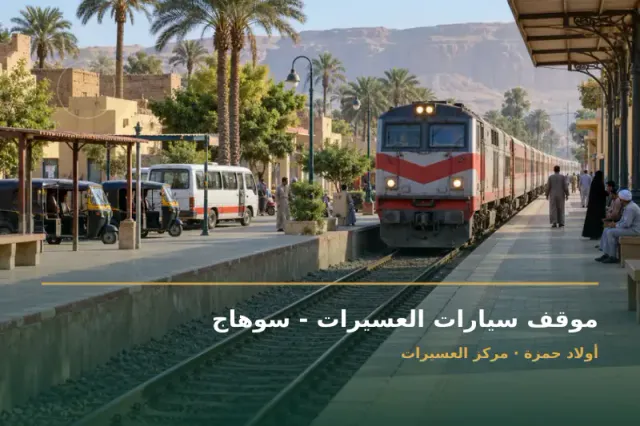 صورة تعبيرية مخصصة عن مواصلات - موقف سيارات وميكروباص - موقف سيارات العسيرات - سوهاج