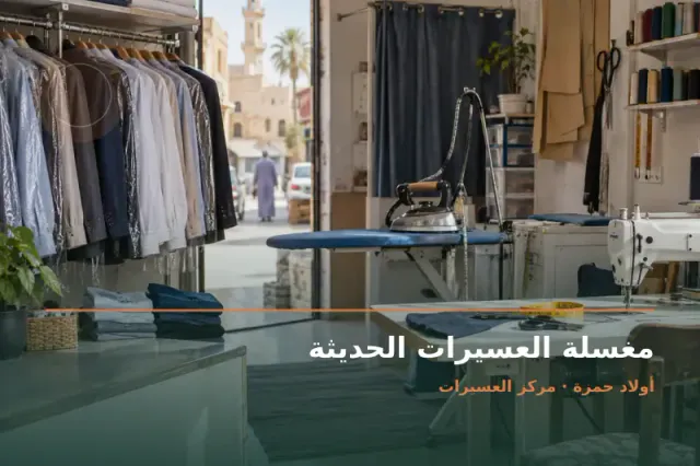 صورة تعبيرية مخصصة عن غسيل وكي ملابس - مغسلة العسيرات الحديثة
