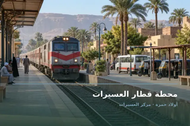 صورة تعبيرية مخصصة عن مواصلات - محطة قطار - محطة قطار العسيرات