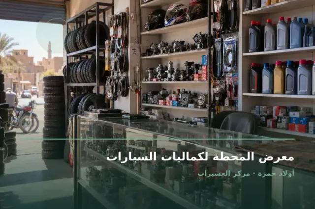 صورة تعبيرية مخصصة عن كماليات وقطع غيار سيارات - معرض المحطة لكماليات السيارات