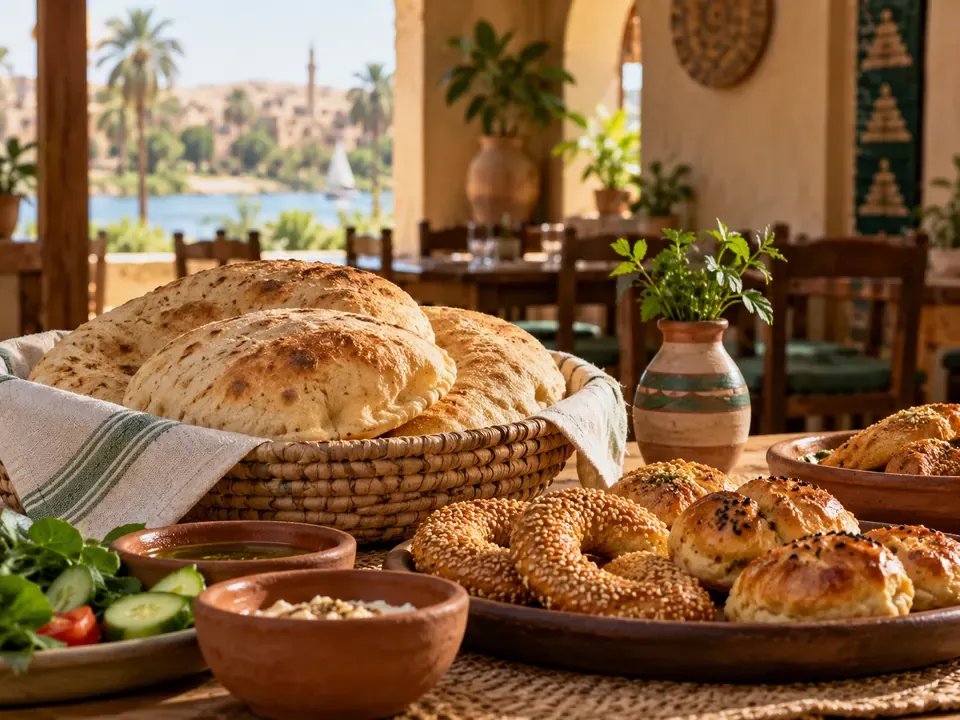 مخبوزات وطعام مصري محلي