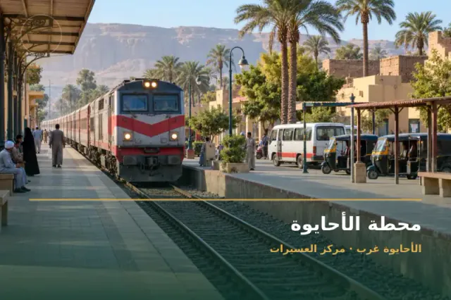 صورة تعبيرية مخصصة عن محطة سكة حديد - محطة الأحايوة
