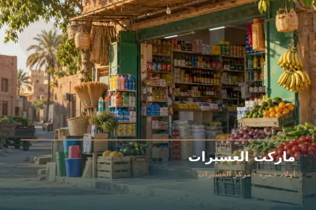 صورة تعبيرية مخصصة عن بقالة - ماركت العسيرات