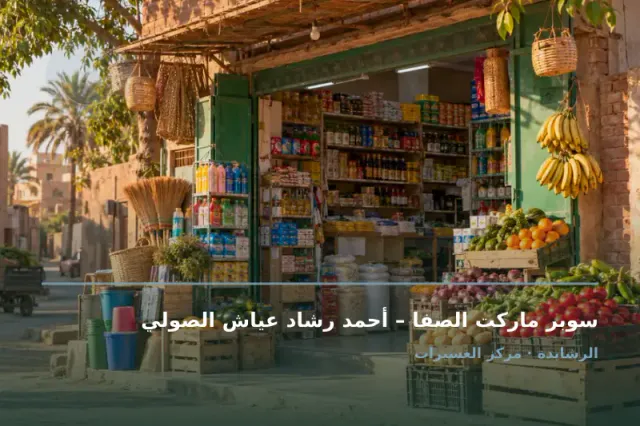 صورة تعبيرية مخصصة عن سوبر ماركت وبقالة - سوبر ماركت الصفا – أحمد رشاد عياش الصولي